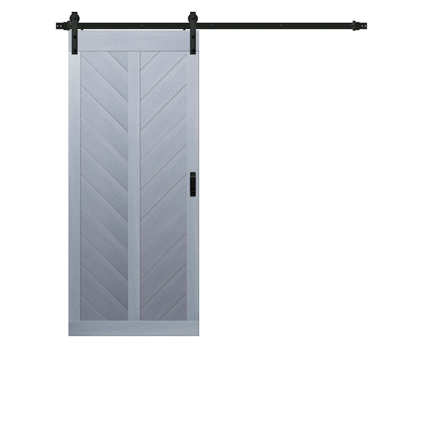 Renin 36 in. x 84 in. Langley Easy-Build Barn Door with Hardware Kit BD136K01GG1GGE36084 - main